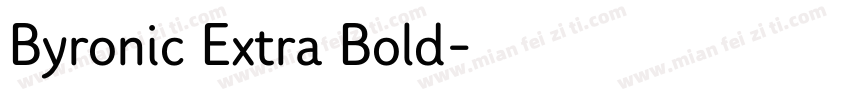 Byronic Extra Bold字体转换